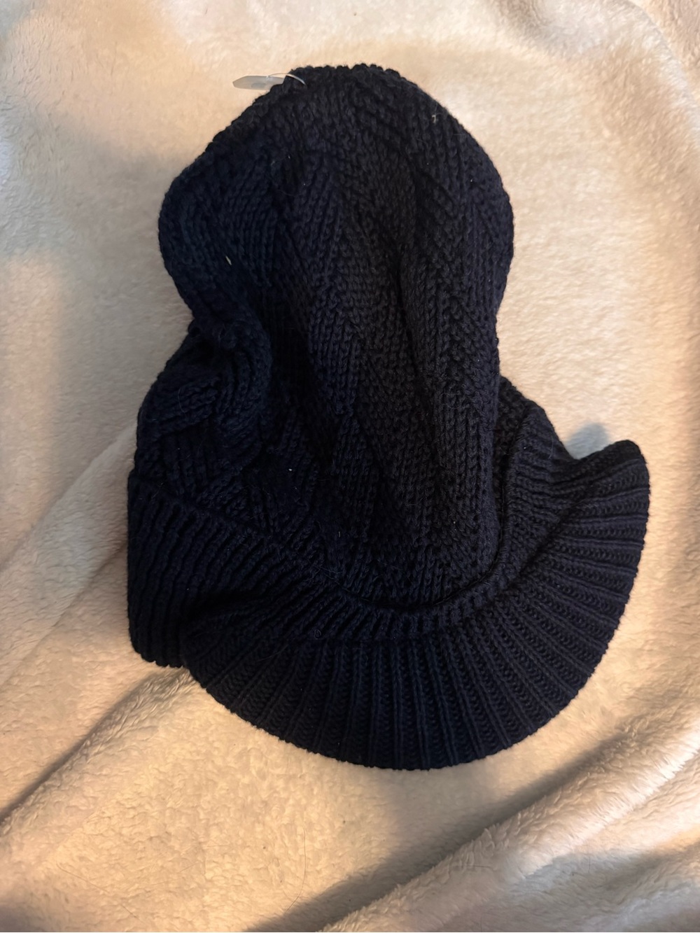 Men's Knit Visor Beanie Hat - Navy, Lids